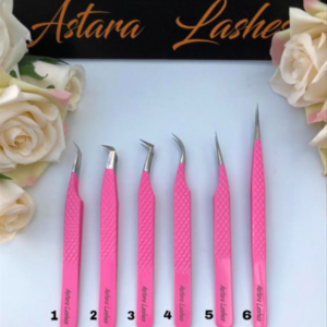 Professional eyelash extension tweezers by Astara Lashes