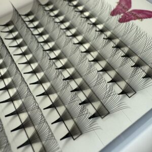 14D point base premade lash fans in Astara Lashes tray